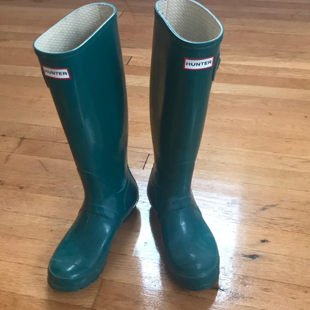 Green Hunter Rain Boots Tall
